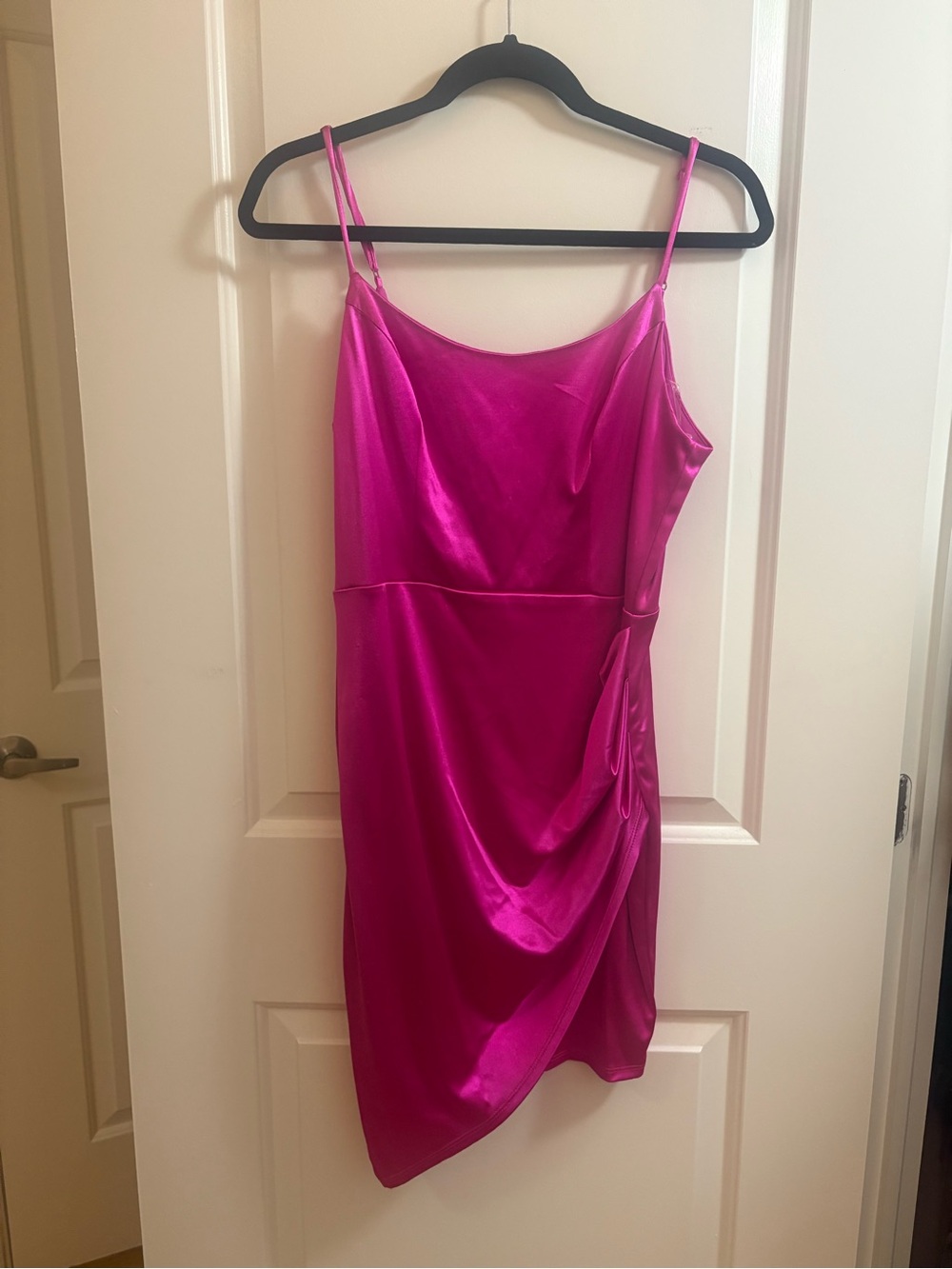 NWT Pink Mini Dress with Side Drape